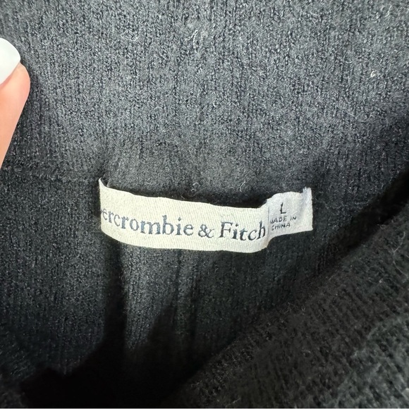 Abercrombie & Fitch Black Joggers Sweats Sweatpants Loungewear Comfy Ribbed - Picture 4 of 4